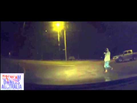 Hooded Man Screams at Driver