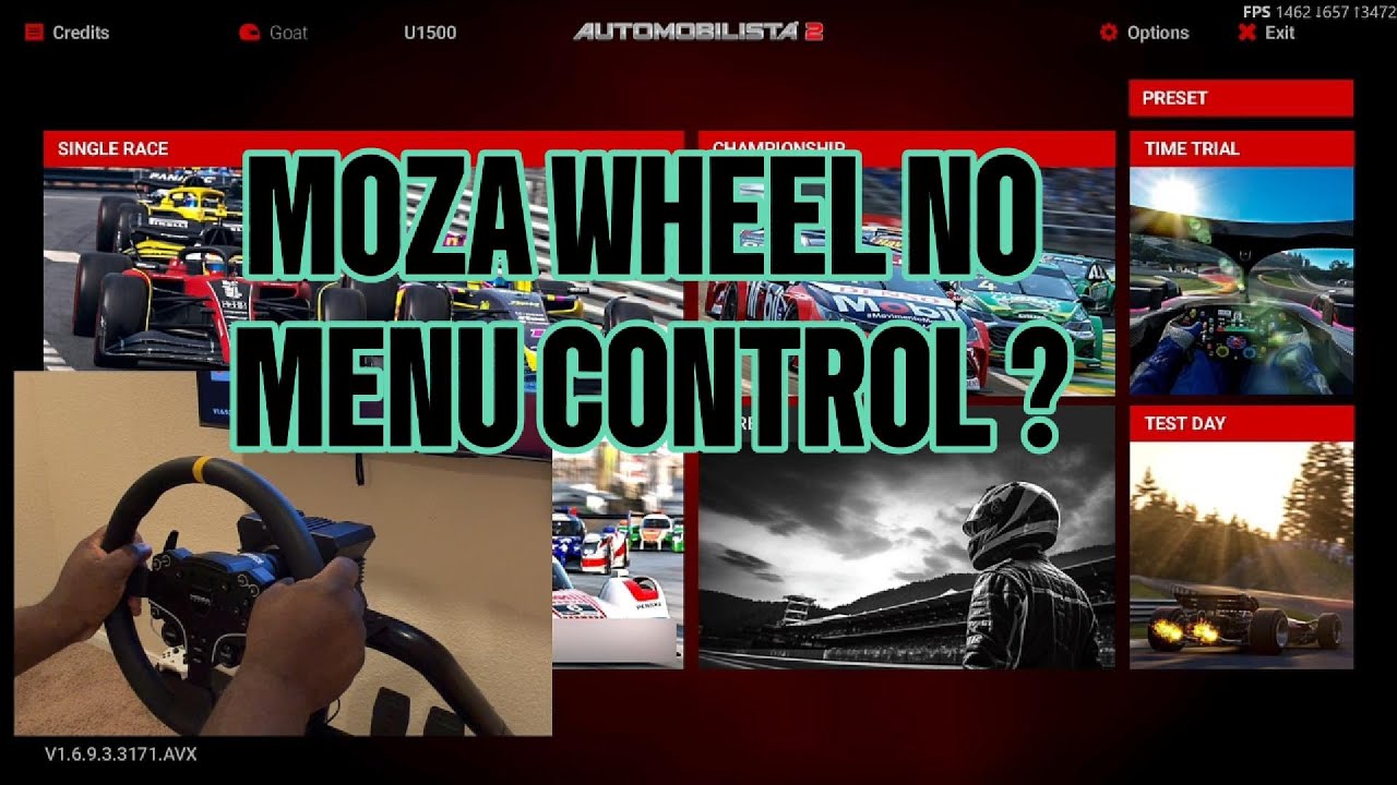 Automobilista 2 Menu Control with the Moza Wheel | Control any racing game menu with moza wheel