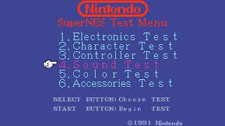 Right Sound Channel Test - SNES Test Program