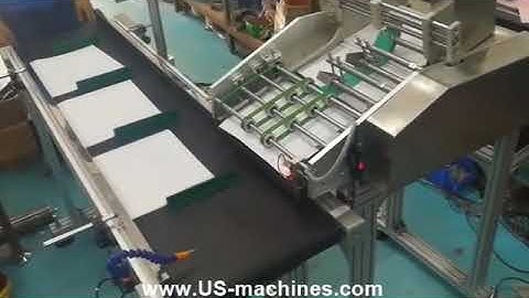 Paper label sheet paging counting feeding machine with feeding conveyor