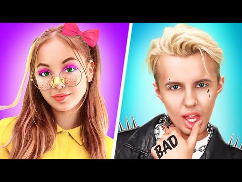 GOOD Girl Vs BAD Boy || Types Of Students At School! How to Become POPULAR