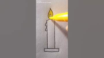 #howtodraw #candle  #mombati  #light #drawing #with #number1 #creativeart #ideas #painting