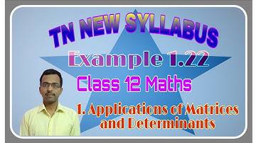 Class 12 Maths/ Example 1.22/ Chapter 1- Applications of Matrices and Determinants