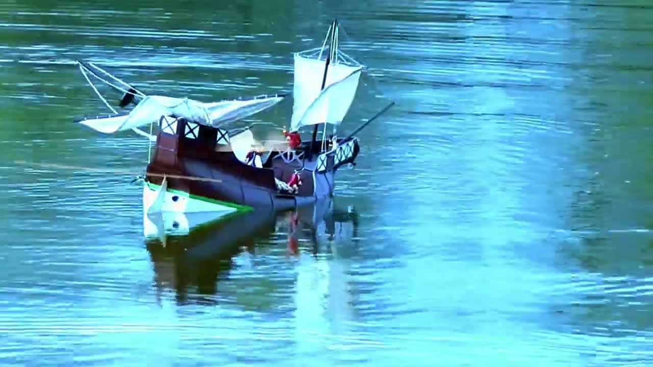 RC Modell sinkt , Segelschiff , Piratenschiff, Piratenkampf