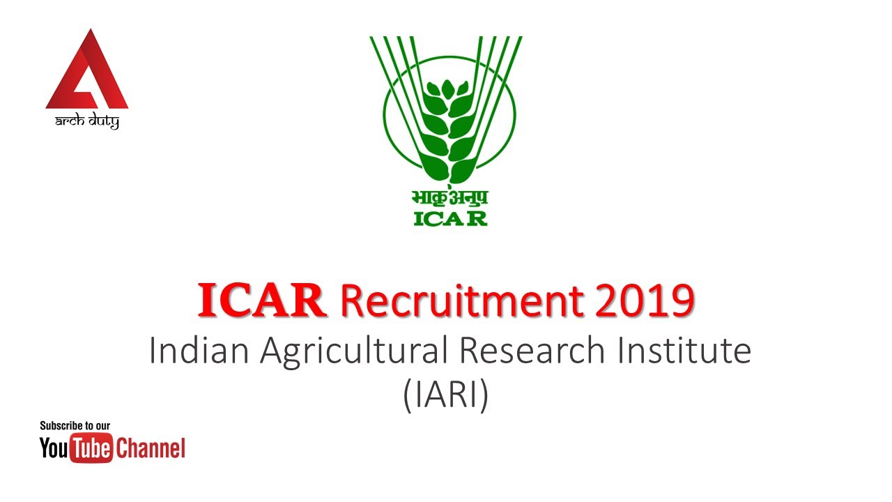 ICAR | Engineer Recruitment 2019