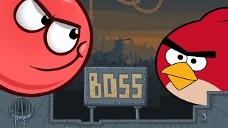 New Red ball 4 all bosses no damage 3 Angry Birds Animated