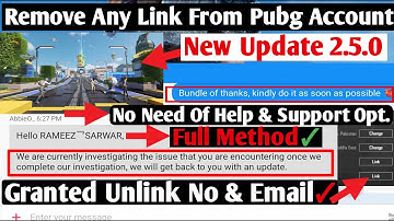 New Update 2.5 | Remove 3rd Linked Email & Phone Number From Your Pubg Account 2023 Ful Method 100%✓