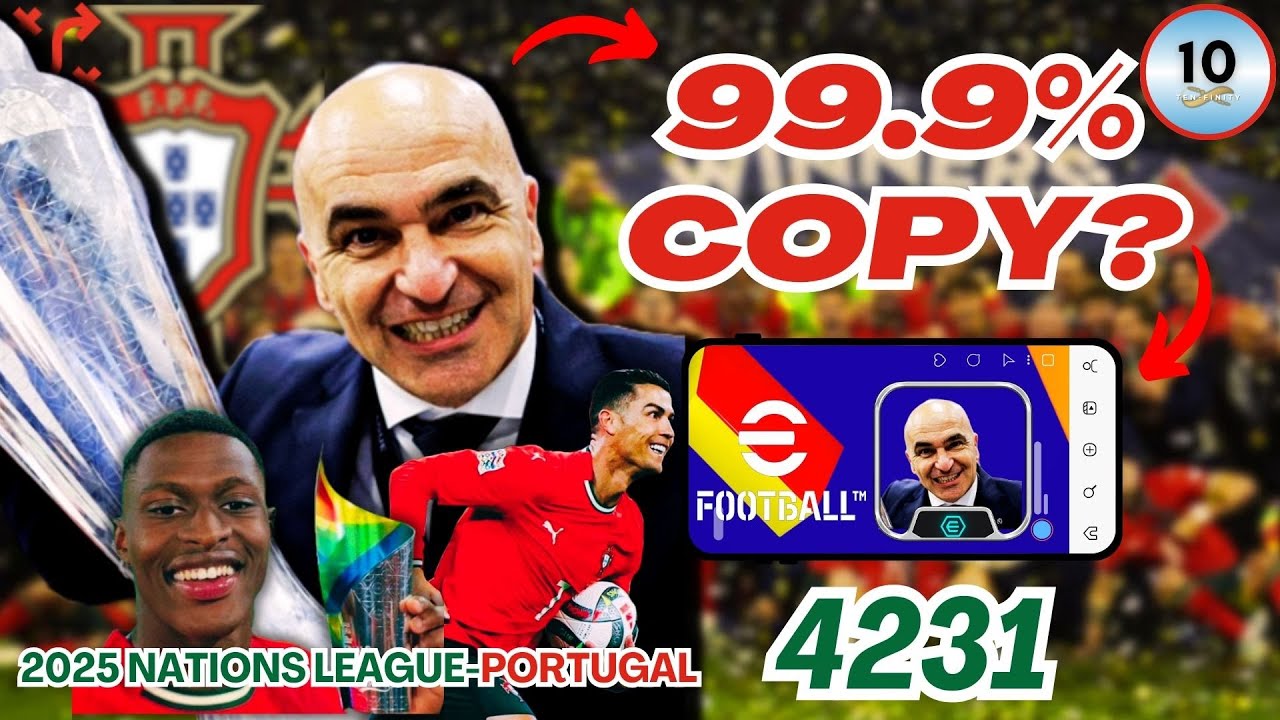 I Cloned ROBERTO MARTINEZ'S PORTUGAL Tactics in Efootball | UEFA ...