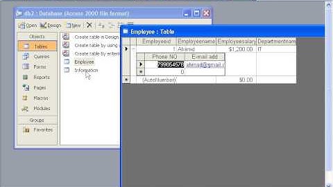 MS Access 2003 Part 4) Table in Dari / Farsi Omar Akbari