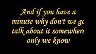Glee - Somewhere Only We Know (Lyrics)