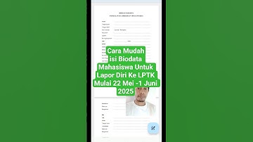 Cara Mudah isi Biodata Mahasiswa Untuk Lapor Diri Ke LPTK Mulai 22 Mei -1 Juni 2025 #ppg2025batch1