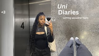 uni diaries | writing semester tests + feeling anxious + iced coffee days + catching the flu