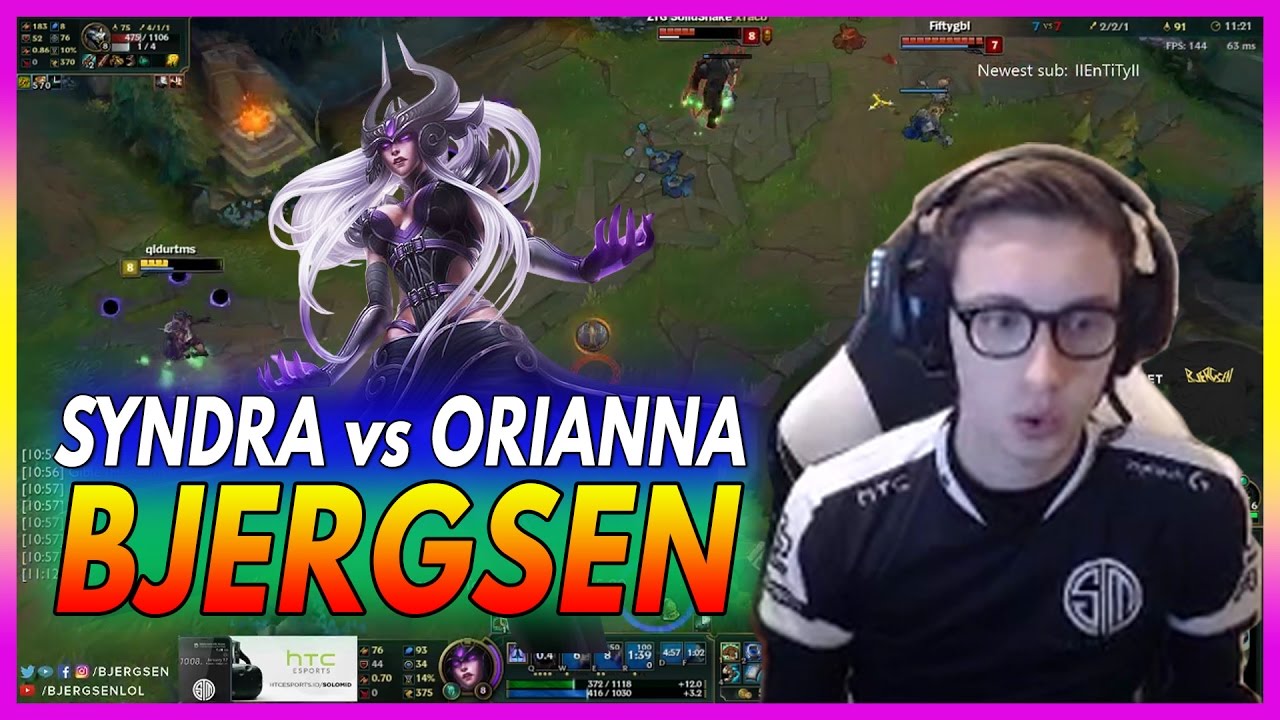 411. Bjergsen Syndra vs Orianna Mid - March 4th, 2017 - Patch 7.4 Season 7