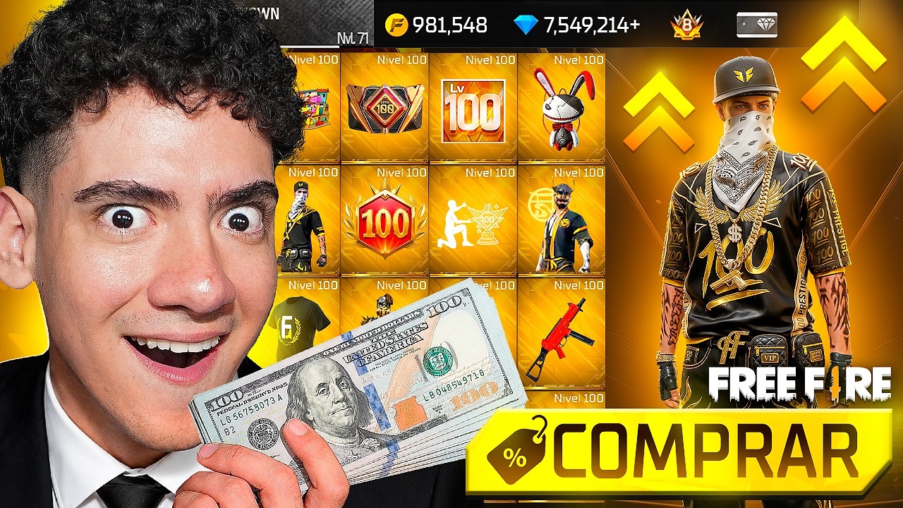 COMPRÉ una CUENTA de FREE FIRE NIVEL 100 y ME IMPACTÓ 😱 - TheDonato