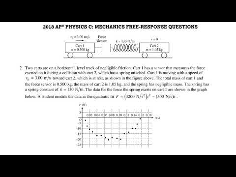 2018 AP Physics C Mechanics FRQ 2 Video - YouTube