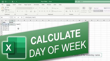 How to Calculate Day of Week in Excel