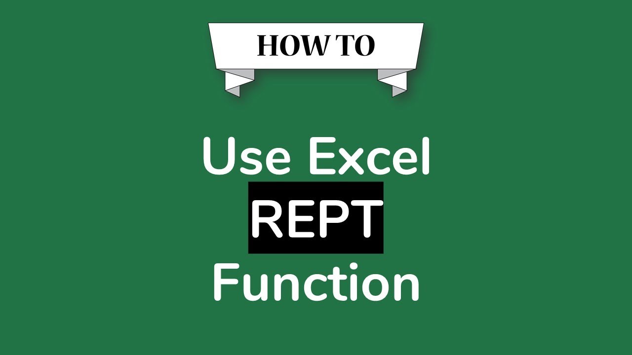 How to use Rept Function in Excel in Urdu | Excel Functions - YouTube