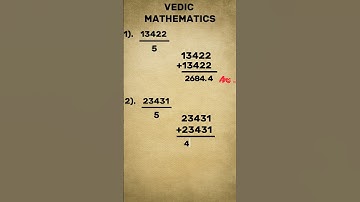 Vedic Maths Awesome Trick To Divide By 5! #vedicmaths