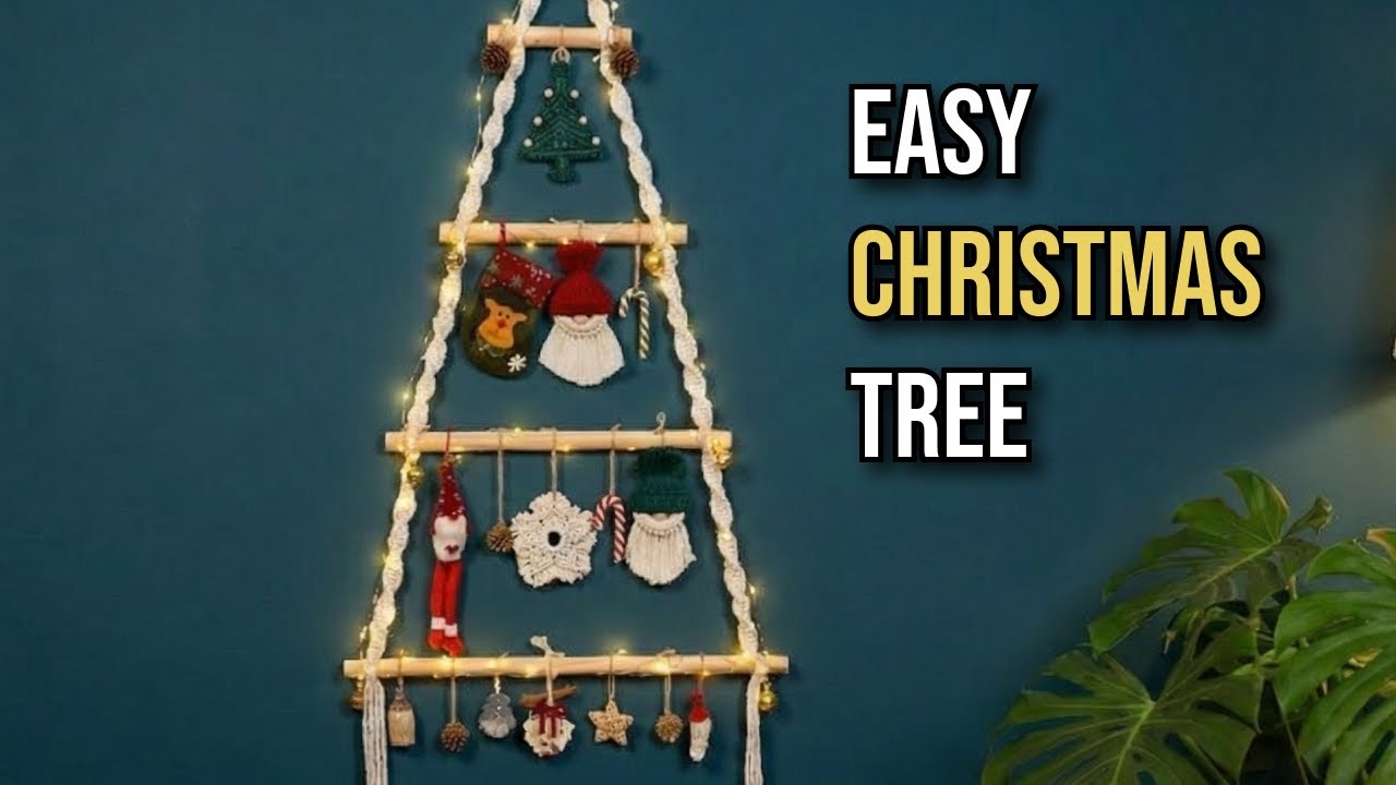 How to make Christmas Tree Wall Hanging 🎄| Space-Saving Holiday Decor