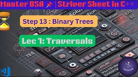 Step 13 (Binary Tree) : Lec 1 - Tree Traversals | LogicnLearn | Striver DSA Sheet