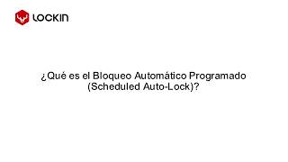 Cómo configurar el bloqueo automático programado