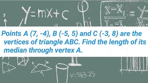 Points A (7, -4), B (-5, 5) and C (-3, 8) are the vertices of triangle ABC. Find the length of its