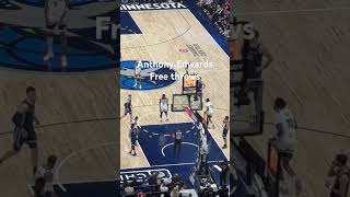 Anthony Edward’s shooting free throws