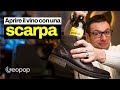 Abbiamo aperto una Bottiglia di Vino senza cavatappi ma con una Scarpa e un pizzico di Scienza