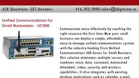 Cisco Unified Communications for Small Businesses - UC500, Digitco