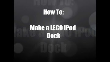 How To: Make a LEGO iPod Dock