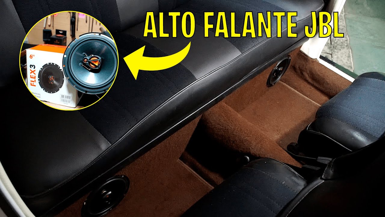 COLOCAMOS SOM JBL 6 POLEGADAS EMBAIXO DO BANCO DO FUSCA!!