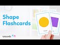 Shape flashcards - Shapes flash cards for kids - learn basic shapes - Totcards (4K)