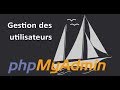 Coursalinecom phpmyadmin  gestion des utilisateurs