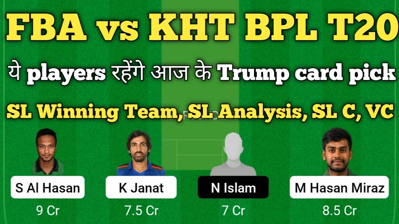fba vs kht dream11 team, fba vs kht dream11 prediction, fba vs kht t20 dream11 team today match