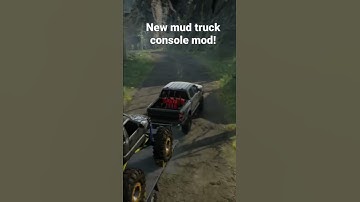 Snowrunner: towing the mud truck to the trail with a raptor.