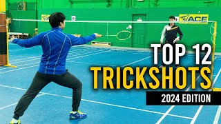 Top 12 Badminton Trick Shots | 2024 Edition
