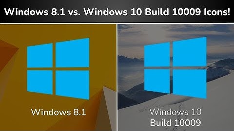 Windows 8.1 and Windows 10 Build 10009 Icon Comparison!