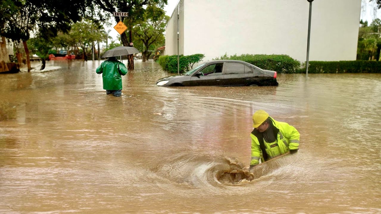 Clearing the Way Unclogging Storm Flooded Streets and Drains! - YouTube