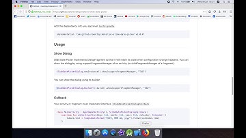 Using Material Slide Date Picker library in Android Studio