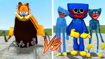 All HUGGY WUGGY vs GOREFIELD PHASE Strength Comparison - GarrysMod Sandbox