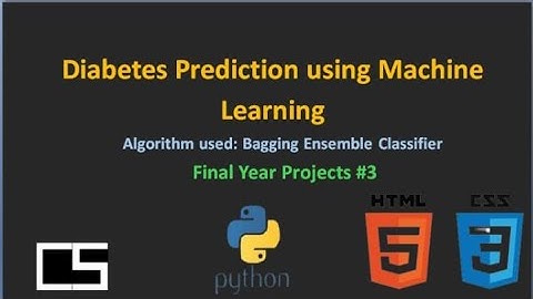 DIABETES PREDICTION USING MACHINE LEARNING BAGGING ENSEMBLE CLASSIFIER |@CodingwithShameera1