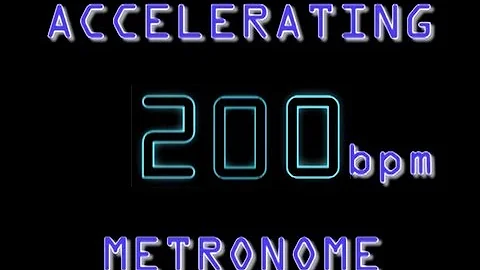 Metronome speed ramp 96-200 bpm.  Crush Guitar & Drum Speed going slow to fast