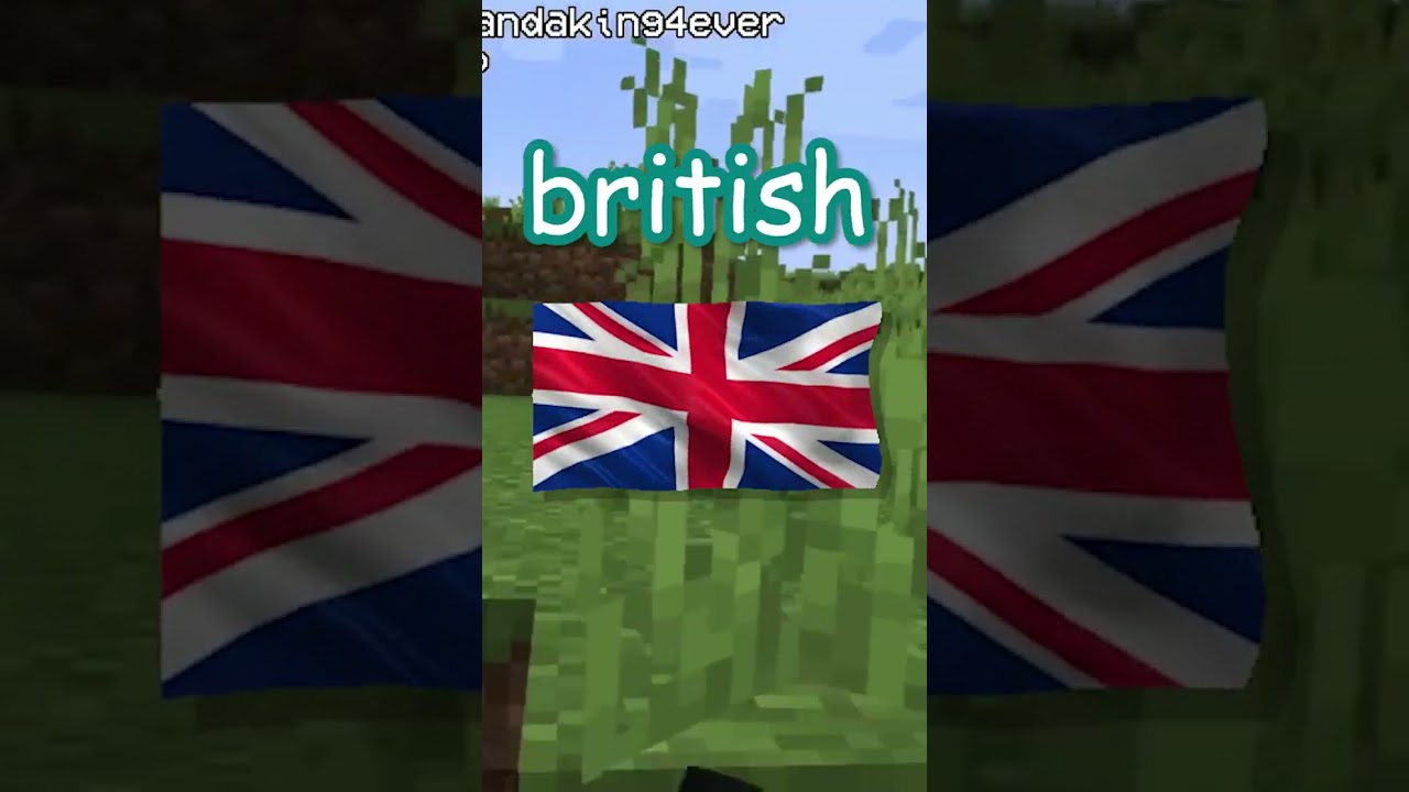 Are you british? #minecraft #shorts #minecraftshorts