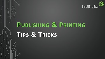 Publishing/Printing Intellivue Training Webinar