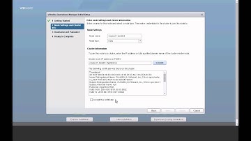 VMware vRealize Operattions - Initial Setup of the vRealize Operations Manager Cluster