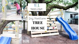 DIY Platform Tree House for a fun DIY Kids play set that will last for years