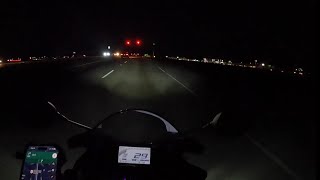 Yamaha r3 late night ride POV