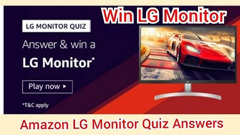 #Amzonquiz | Amazon LG Monitor Quiz Answers | Win LG Monitor | June Quiz 2020 | #amazontodayquiz