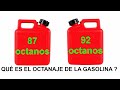 Qué es el octanaje de las gasolinas