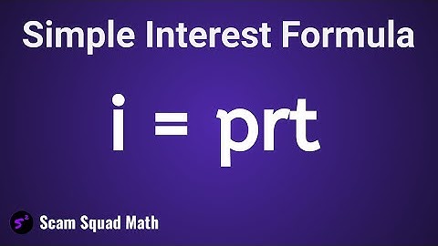 Simple Interest Formula